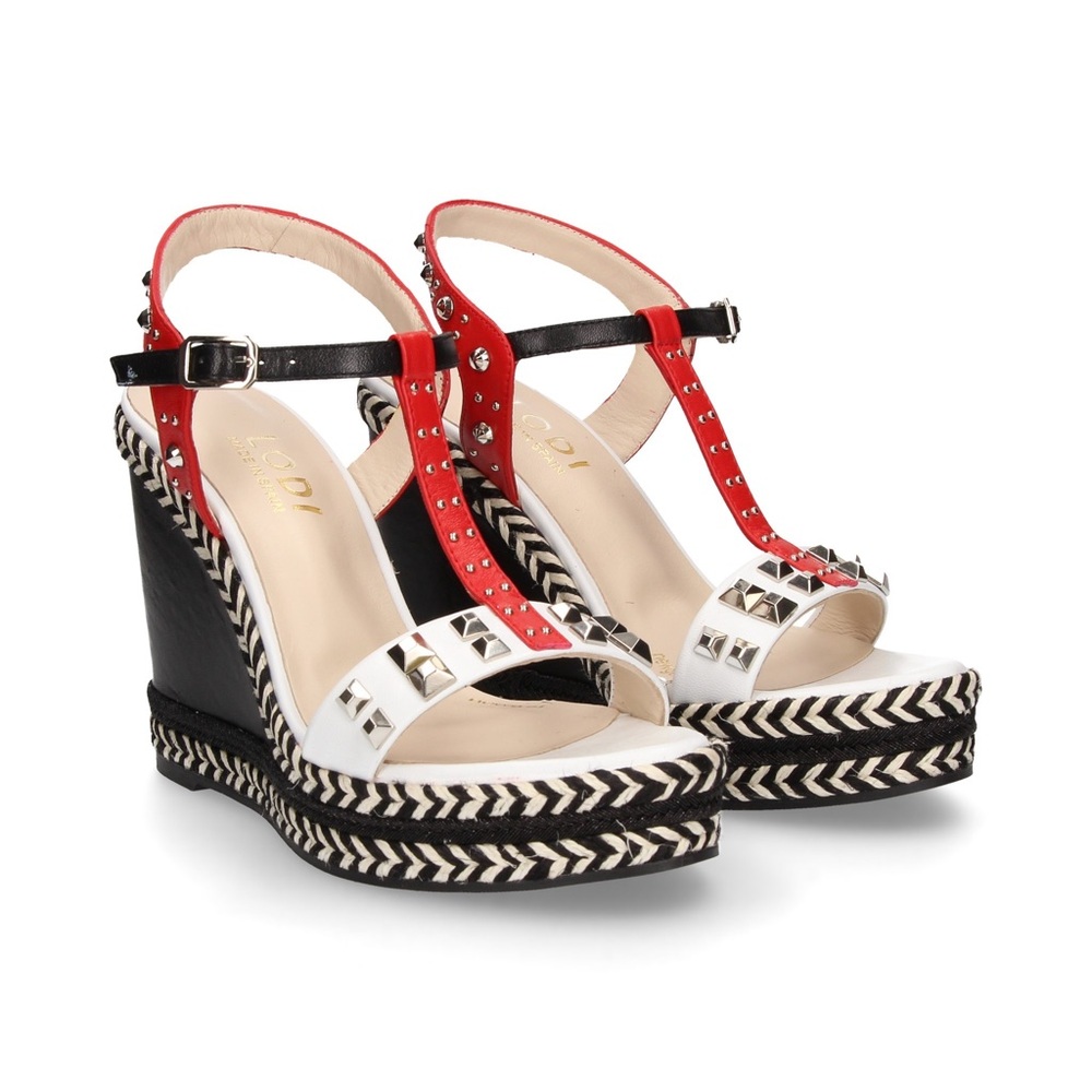Studded Wedge Sandals